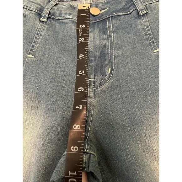 NWOT Flamingo Lightweight Light Wash Wide Leg Denim Pleated Front Jeans-Small-29 - Picture 11 of 14